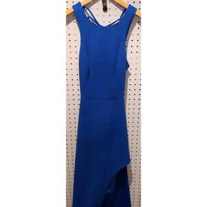B Darlin Dress Size 4 Blue Sleeveless Long Slit Evening Formal Prom Wedding